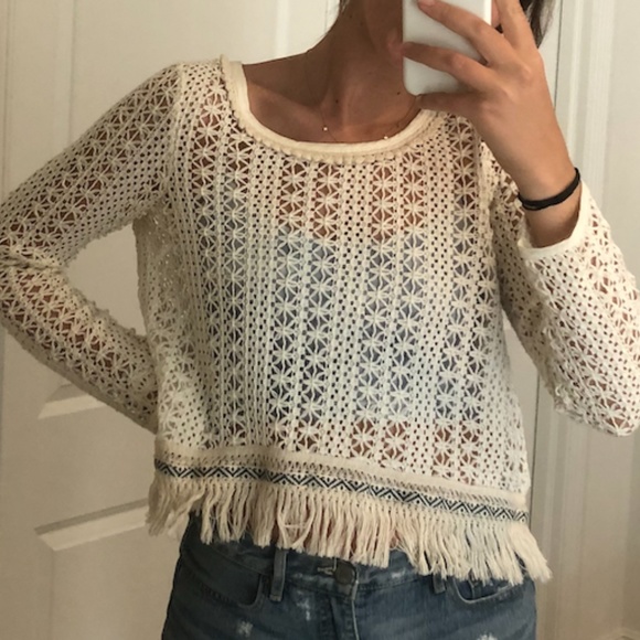 crochet long sleeve top